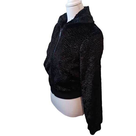 NEW Tucker for Target Black Faux‎ Fur Persian Jacket Floral Satin Lining, Size M - Picture 4 of 14